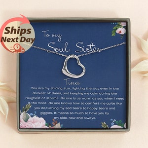Sister Necklace Gift - Soul Sister Necklace Gifts - Custom Sister Gifts - Best Friend Gift - Friendship Necklace - Personalized Gift For Her