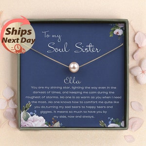 Soul Sisters Necklace - Custom Soul Sisters Gift - Personazlied Gift For Friend - Bridesmaids Necklace - Friendship Necklace - Gift for Her