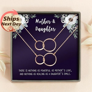 Mother Daughter Necklace - Necklace Set for Mom and Daughter -Infinity Necklace-Mother Daughter Gift-Mothers Day Gifts for Mom From Daughter