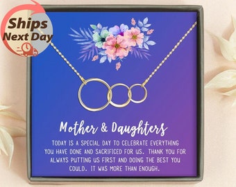 Mothers Day Gifts From Daughter - Mom Necklace - Mother Daughter Necklace for Mom - Infinity Necklace for Mom and Daughters - Mom Jewelry