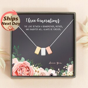 Grandma Gift - Grandma Necklace - Personalized Family Gifts for Grandma - Nana Gift - Grandmother Gifts - Generations Necklace for Grandma