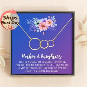 Mothers Day Gifts From Daughter - Mom Necklace - Mother Daughter Necklace for Mom - Infinity Necklace for Mom and Daughters - Mom Jewelry