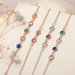 Custom Family Birthstone Bracelet - Birthstone Bracelet for Mom - Grandma Gift - Birthstone Jewelry - Mothers Bracelet - Bracelets for Women