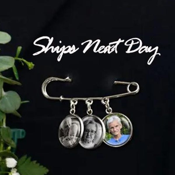 Custom Photo Lapel Pin - Wedding Gift For Groom From Bride - Groom Wedding Lapel Pin - Personalized Memorial Pin Photo Charm - Groom Gifts