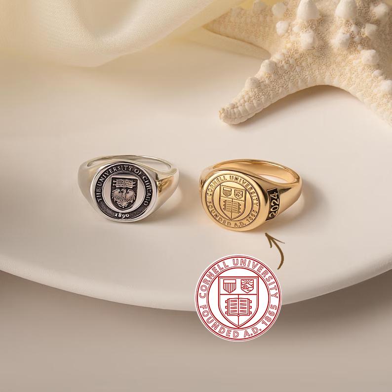 Class Ring - Custom Signet Ring - College Graduation Ring