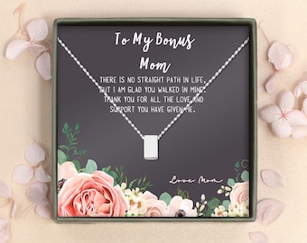 Mothers Day Gift For Bonus Mom - Bonus Mom Gift - Bonus Mom Necklace - Mothers Day Necklace From Daughter -Step Mom - Foster Mom -Second Mom