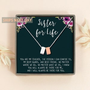 Gift for Sister - Gift from Sister - Personalized Sister Necklace - Sister Birthday Gift Idea -Big Sister Necklace-Sister for Life Necklace