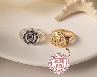 Custom Signet Ring - Class Ring - College Graduation Ring - College Ring for Him - Personalized Graduation Ring Graduation Gifts School Ring