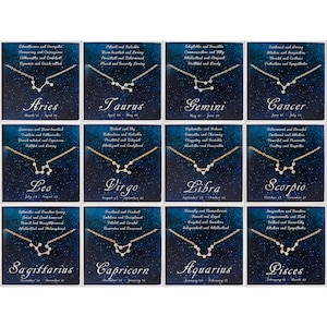 Constellation Necklace - Zodiac Necklace - Star Necklace - Custom Astrology Jewelry - Zodiac Gift - Birthday Gift - Dainty Zodiac Sign Charm