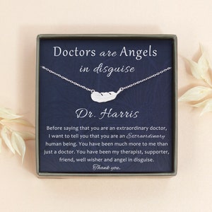 Regalo para médico - Collar de plumas - Regalo de agradecimiento para médico - Regalo para médico residente - Regalo de agradecimiento para médico - Regalos personalizados para médico