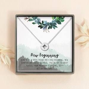 Graduation Gift - Compass Necklace - College Graduation Gifts For Her - New Beginning Gift - Best Friend Gift - Graduation Necklace Gift