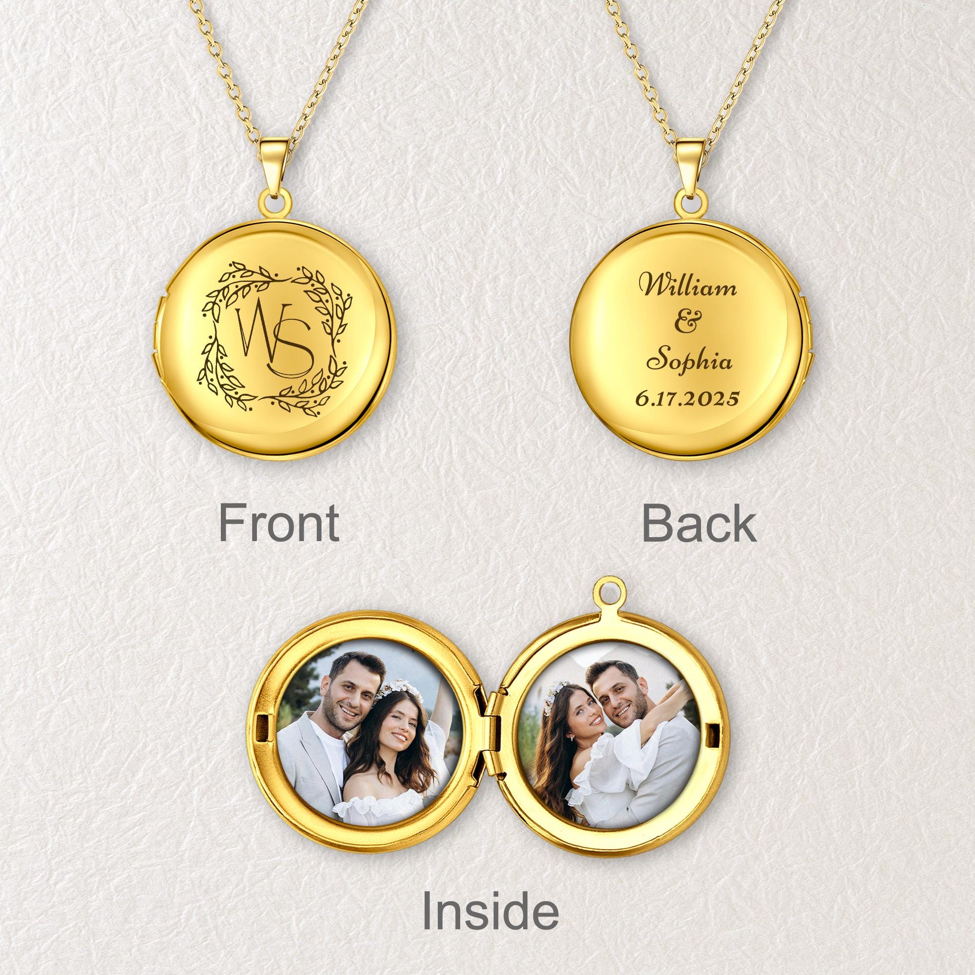 Custom Logo Locket Necklace With Photo - Personalized Locket Necklace ...