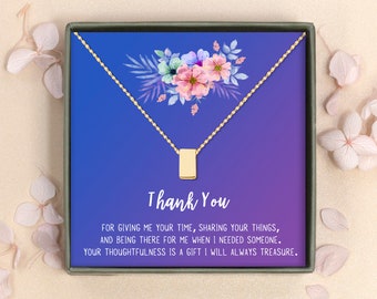 Thank You Gifts - Mentor Gift - Teacher Gifts - eacher Appreciation Gifts-Thank You Necklace Gift for Teacher-Personalized Gifts for Teacher
