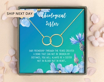 Custom Sister Gift - Unbiological Sister Necklace - Best Friend Gift - Soul Sister Gift - Friendship Necklace - Christmas Gifts For Her