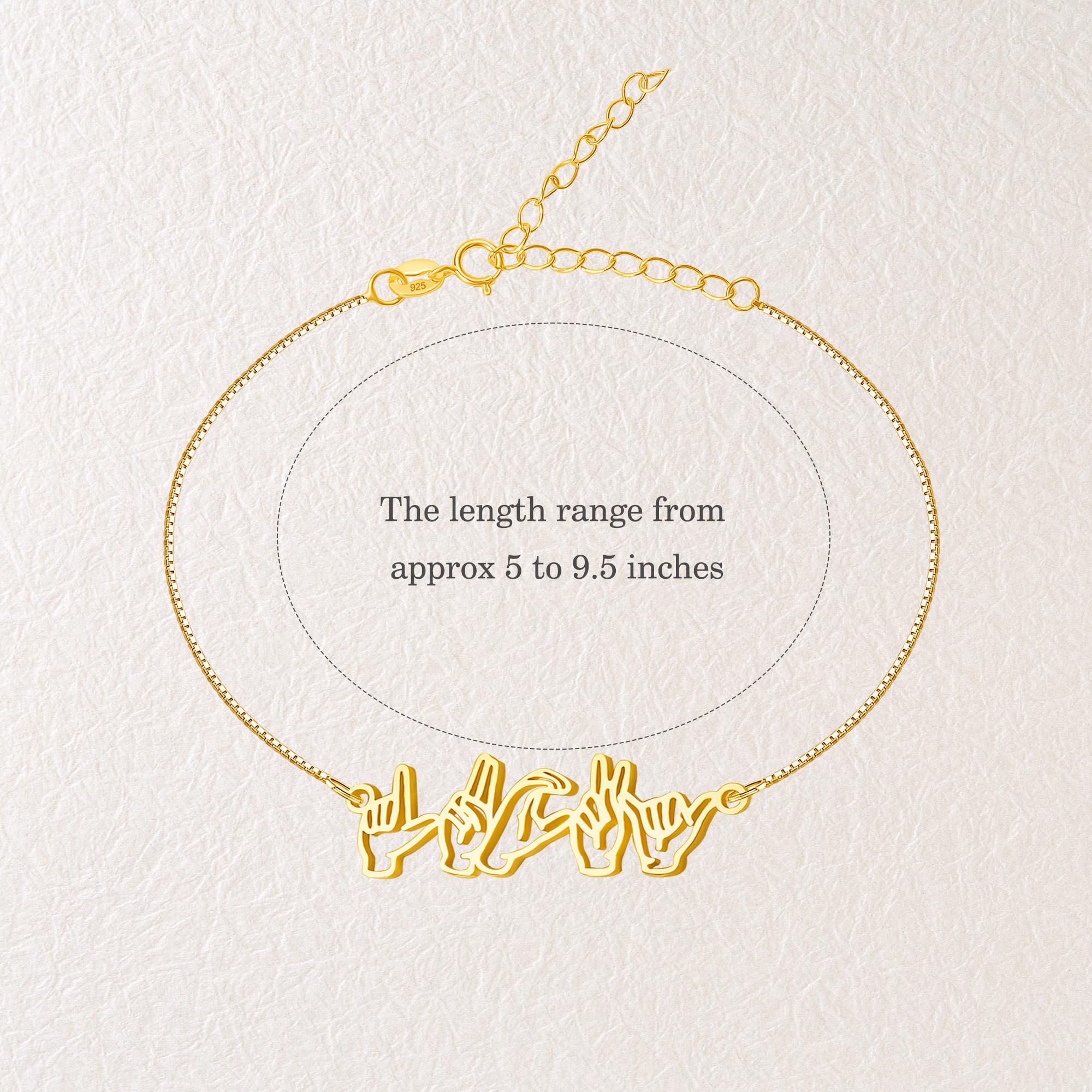 Sign Language Secret Message Custom Sign Language Bracelet - Hidden Message in Sign Language ...