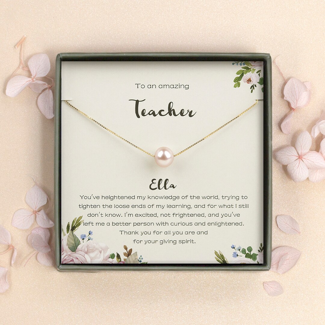Teacher Appreciation Gifts - Personalized Teacher Gifts - Pearl
