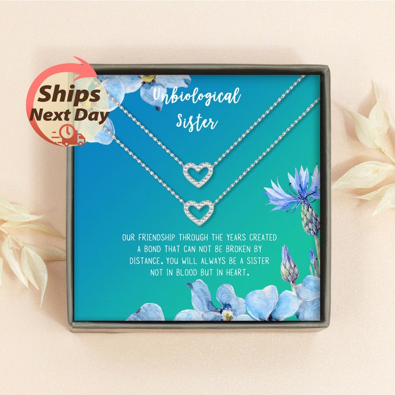 Unbiological Sister Gifts Unbiological Sister Necklace Best Friend Gift