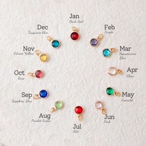Add-on Birthstone Charm,Silver Charm, Rose Gold