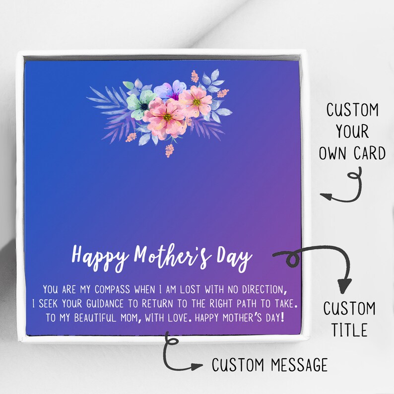 Customized Card Personalized Mothers Day Gift Card Add On Personalized Card Add On Customized Gift Card Mothers Day Card