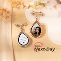 Custom Photo Locket Pin - Graduation Memorial Lapel Pin with Photo & Text - Memorial Photo Locket Brooch - College Graduation Gifts for Him