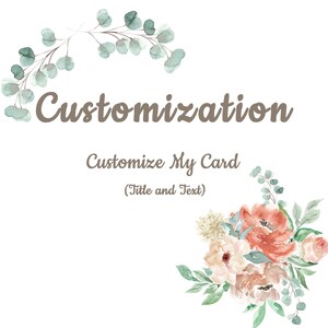 Frais de personnalisation supplémentaires - Personnalisez ma carte
