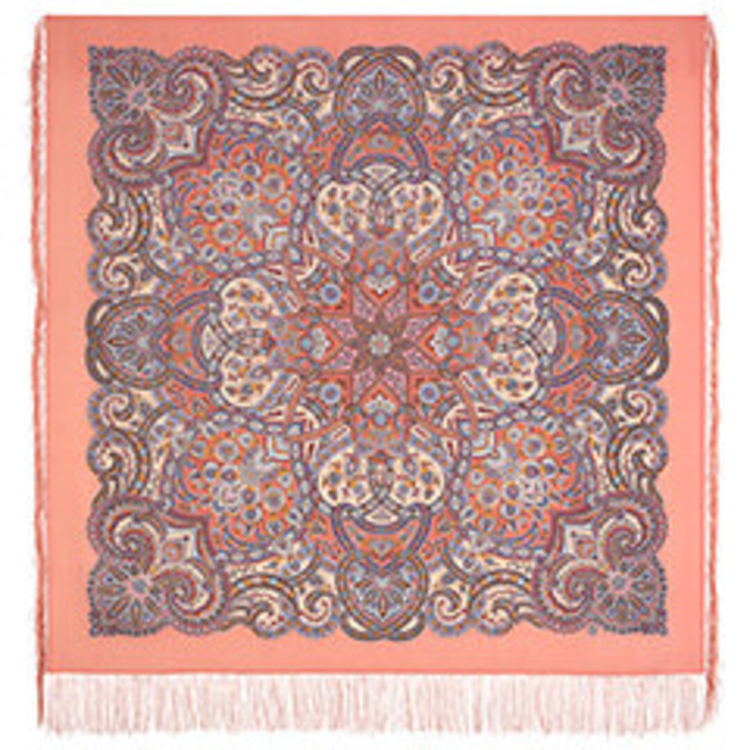 100% Wool Scarf, Size 49", New, Pavlovo Posad, 1921-3 - Etsy
