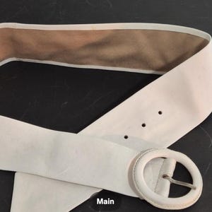 Vintage Women’s belt white large buckle s-l400.jpg main image 2
