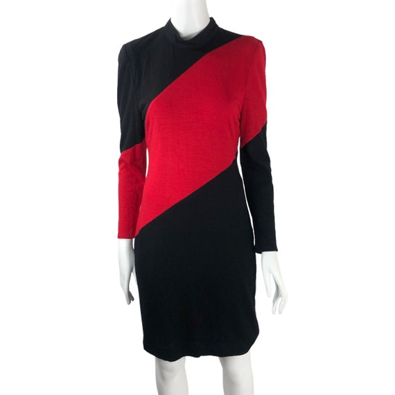 red and black block dress Wear 3 Ways Sleeveless Color Block Dress Short Tracy Gold New York
