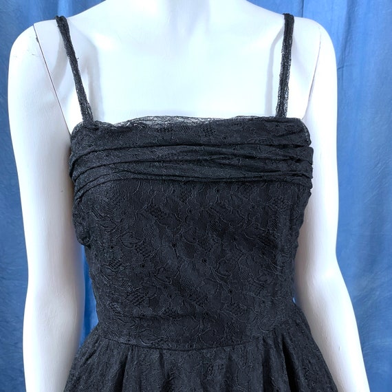 RARE Vintage 50s Black & White Lace THEO OF CALIFORNIA 