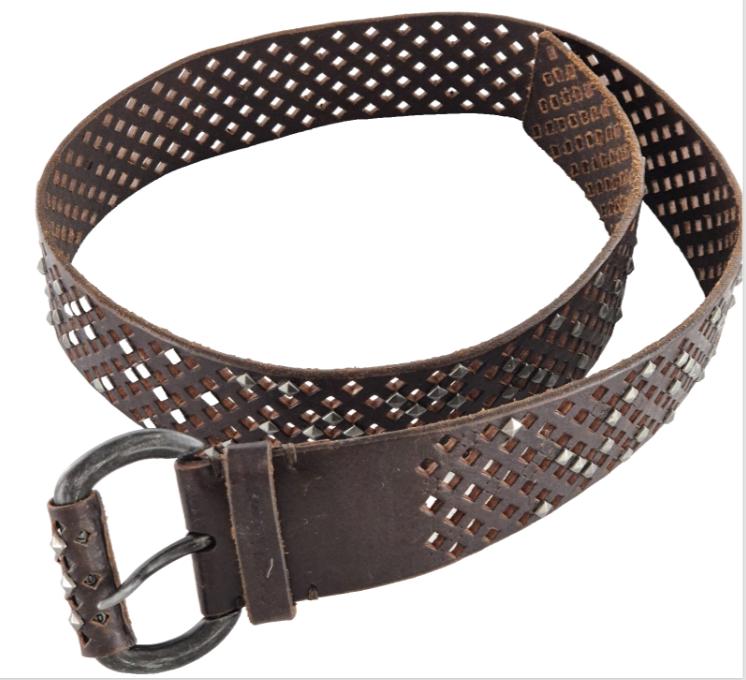 Vintage Belt Leather Calvin Klein Jeans Y2K Brown Studs  display picture 1
