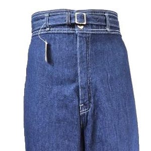 Vintage Jeans 1970s Original Colonials High Waist Denim Flares Belted New With Tags Size 18