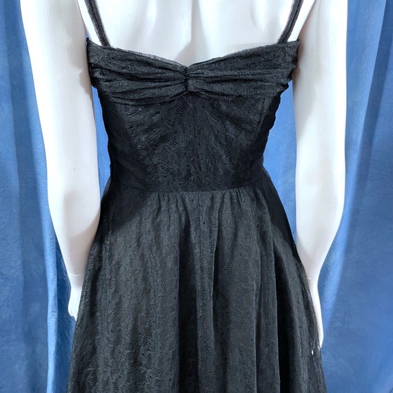 Vintage 1950s Black Nylon Prom Dress