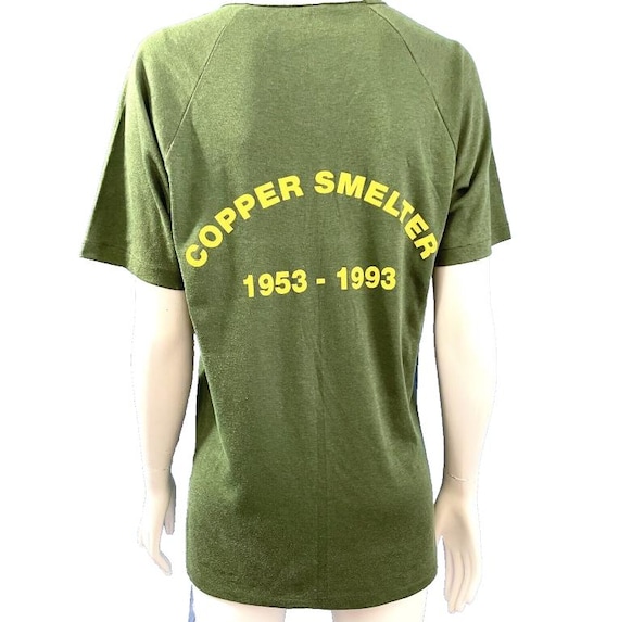 ヴィンテージ T シャツ シングルステッチ 1990 年代 グリーン コットン 
