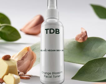 Organic Orange Blossom Toner Natural Vegan Facial Toner for Clear, Balanced Skin Acne Hydration