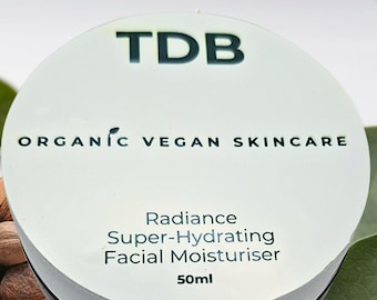 Brightening Facial Moisturiser Super Hydrating Radiance Nourishing Cream Organic Vegan Skincare