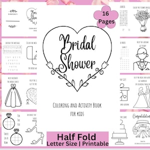 Bridal Shower Activity and Coloring Book Printable