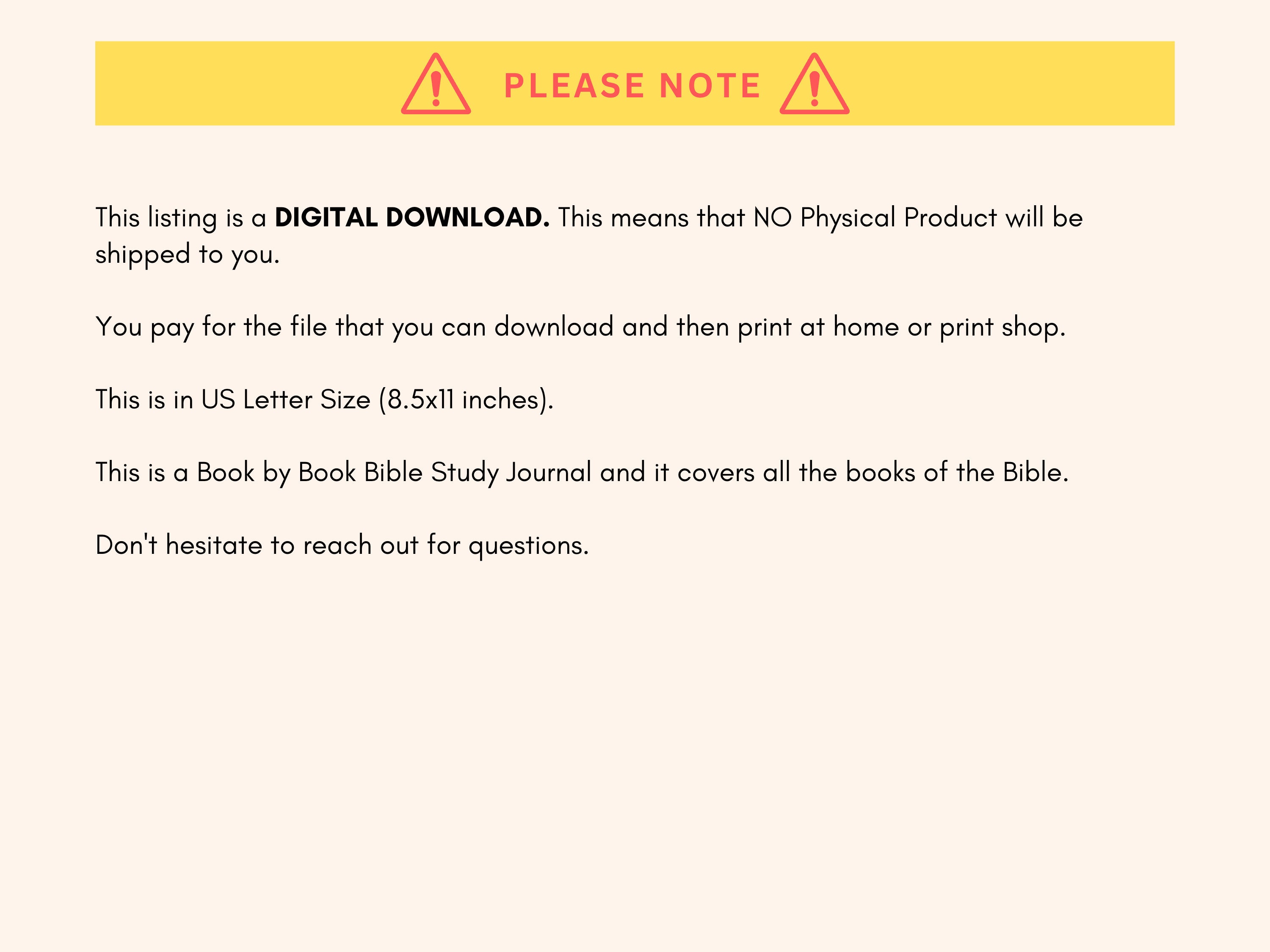 Bible Study Journal Bible Journal Printable Bible Study Guide Bible ...