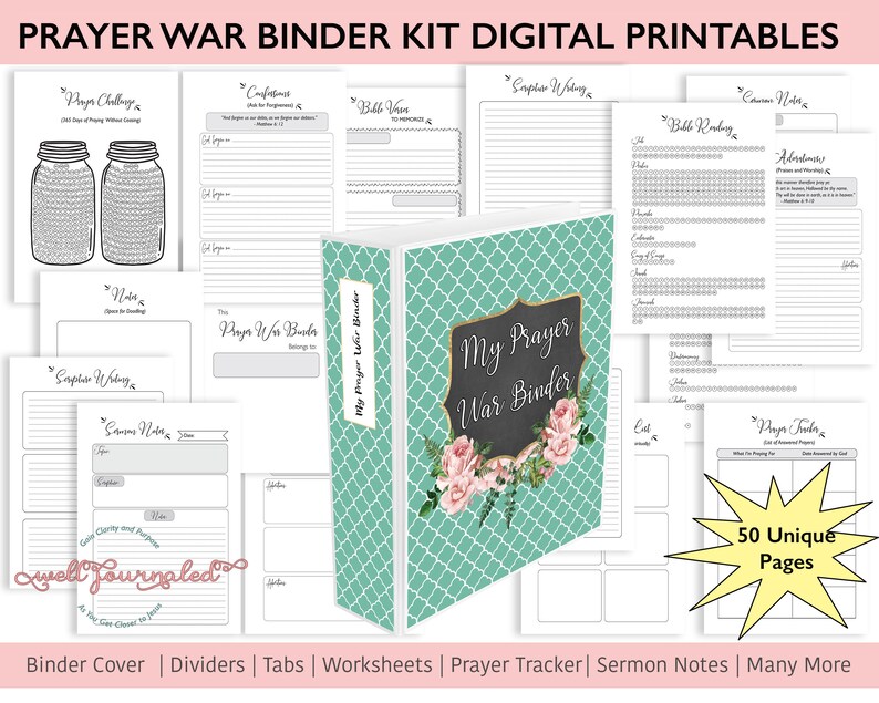 War Binder for Prayer Journal, Faith Journal or Bible Study, Gratitude ...