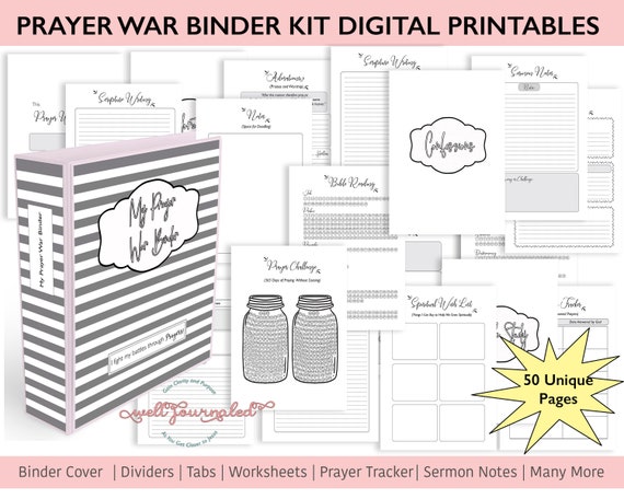 Prayer War Binder Printable Prayer Journal and Bible Study | Etsy