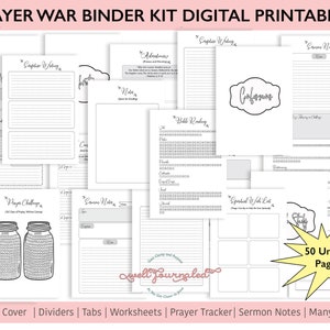 Prayer War Binder Printable | Prayer Journal and Bible Study Kit ...