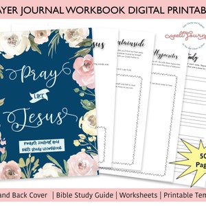 Prayer Journal and Bible Study Guide Printable Template Prayer War ...