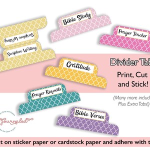 Prayer Journal Binder Dividers Cover and Tabs for Women Printables ...