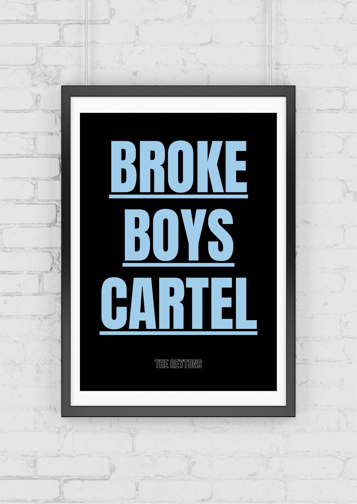 The Reytons Broke Boys Cartel print Band Indie Song A5 A4 A3 Etsy