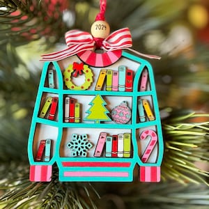 Hässliche Weihnachtspullover-Verzierungsdatei mit 36 Dekorationen, bestes Geschenk für die Weihnachtsfeier, Laser-Svg-Datei für Glühschmiede, DIY-Kit für Erwachsene