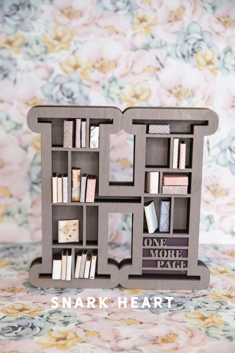 Initial Svg Bookshelf Ornament Laser Cut Files for Wood Etsy
