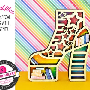 Gay Pride Regenbogen Boot Mini Bücherregal für Glowforge Laser, svg Datei für Gay Hochzeitsgeschenk, bestes Geschenk für lesbisches Paar Einweihungsparty