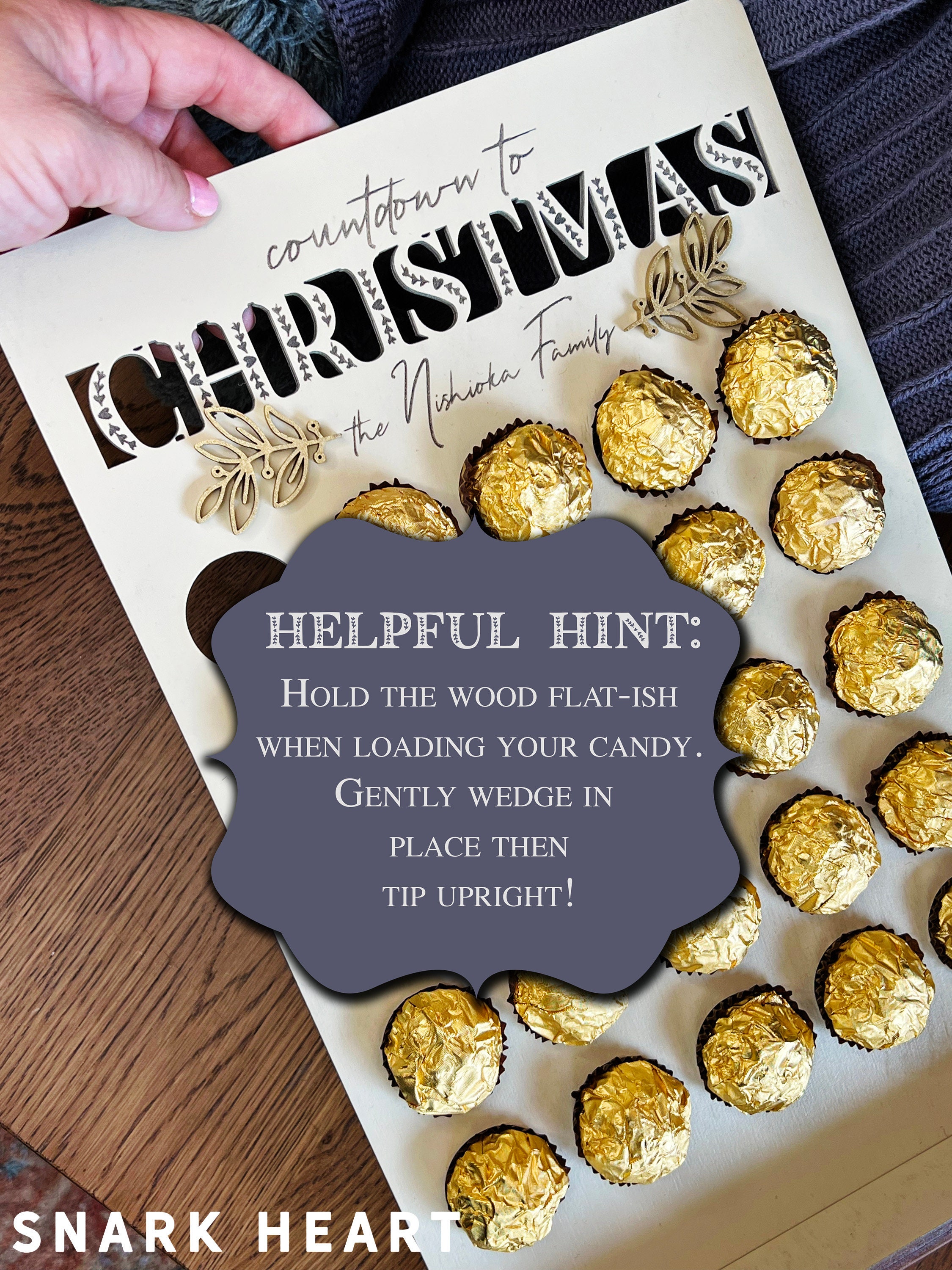 Chocolate Advent Calendar 2022 Modern Farmhouse Christmas Etsy