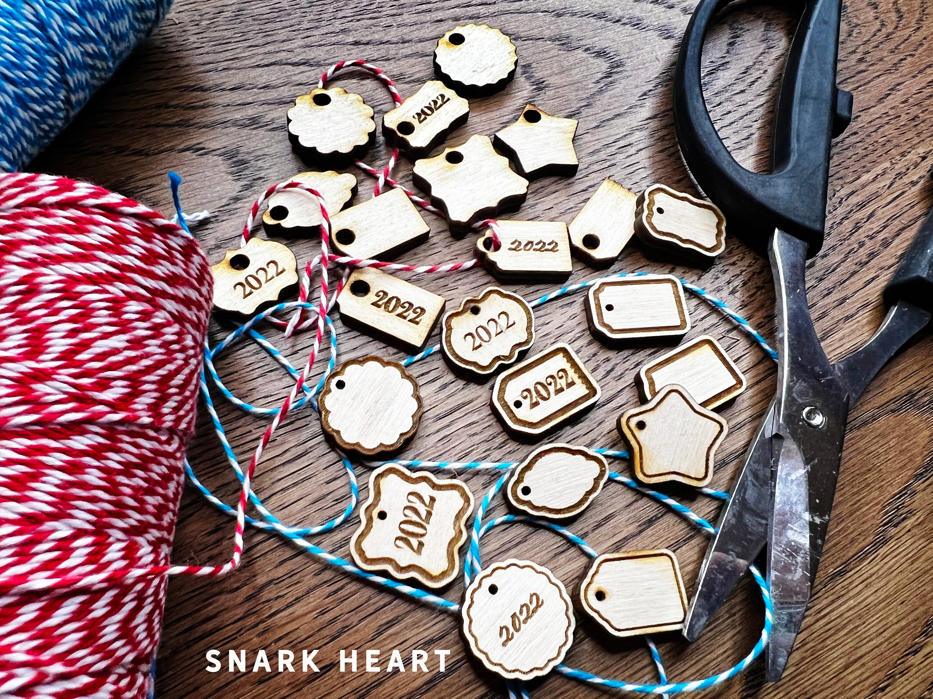 Ornament Date Tags, Ornament Date Set, Laser Ready Files for Glowforge ...