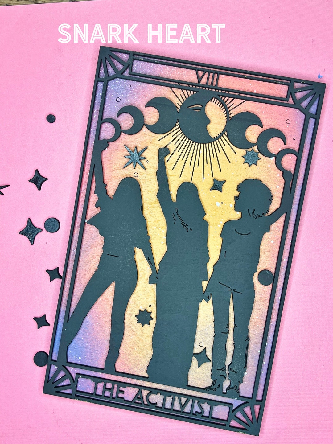 Activist Tarot Card Svg File for Laser Cutting, Cut Files for Glowforge ...