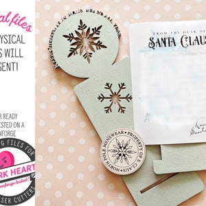 SOLO ARCHIVO DIGITAL: Botón perdido de Santa svg, carta de Santa, mostrar svg glowforge, láser para principiantes, láser de navidad svg